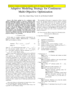 Adaptive modelling strategy for continuous multi-objective optimization