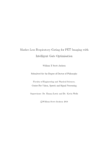 Marker-less respiratory gating for PET imaging with intelligent gate optimisation.