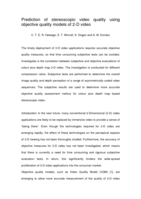 Prediction of stereoscopic video quality using objective quality models of 2-D video