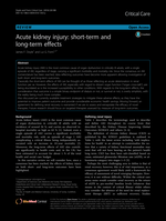 Acute kidney injury: short-term and long-term effects