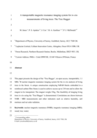 A transportable magnetic resonance imaging system for in situ measurements of living trees: The Tree Hugger.