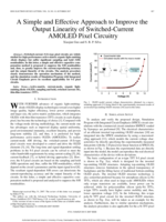 A simple and effective approach to improve the output linearity of switched-current AMOLED pixel circuitry