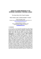 The Future Role of the Travel E-mediary