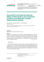 Successful corticosteroid-sparing effect of rituximab in the treatment of refractory idiopathic orbital inflammatory disease.