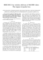 IEEE 802.11ac wireless delivery of 4kUHD video: The impact of packet loss