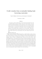 Credit Crunches from Occasionally Binding Bank Borrowing Constraints
