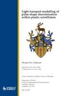 Light transport modelling of pulse shape discrimination within plastic scintillators.