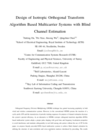 Design of isotropic orthogonal transform algorithm-based multicarrier systems with blind channel estimation