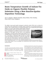 Room temperature growth of indium-tin oxide on organic flexible polymer substrates using a new reactive-sputter deposition technology