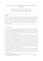 Growth of sheets in 3D confinements - a model for the C-S-H meso structure