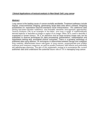 Clinical Applications of textural analysis in Non-Small Cell Lung cancer
