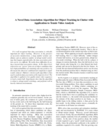 A Novel Data Association Algorithm for Object Tracking in Clutter with Application to Tennis Video Analysis