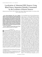 Localization of abnormal EEG sources using blind source separation partially constrained by the locations of known sources