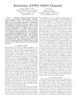 Estimation of FWA MIMO Channels