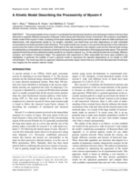 A kinetic model describing the processivity of myosin-V