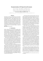 Parameterising Visual Speech Movements