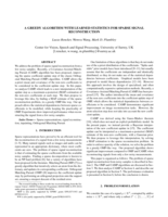 A greedy algorithm with learned statistics for sparse signal reconstruction