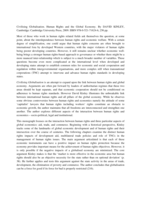 Civilising Globalisation. Human Rights and the Global Economy. By David Kinley, Cambridge: Cambridge University Press, 2009. ISBN 978-0-521-71624-6, 256 pp.