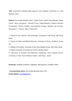 Association between light exposure and metabolic syndrome in a rural Brazilian town