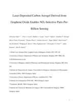 Laser-Deposited Carbon Aerogel Derived from Graphene Oxide Enables NO2-Selective Parts-per-Billion Sensing