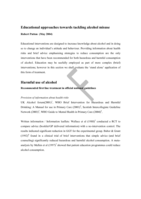 Educational interventions for alcohol use disorders