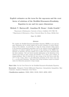 Explicit Estimates on the Torus for the Sup-norm and the Crest Factor of Solutions of the Modified Kuramoto–Sivashinky Equation in One and Two Space Dimensions
