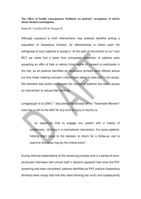 Impact of health consequences feedback on patients acceptance of advice about alcohol consumption