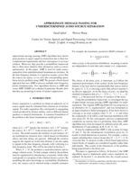 Approximate Message Passing for Underdetermined Audio Source Separation