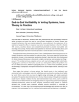 End-to-End Verifiability in Voting Systems, from Theory to Practice