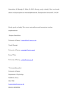 Hoody, goody or buddy? How travel mode affects social perceptions in urban neighbourhoods