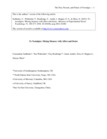 To nostalgize: Mixing memory with affect and desire