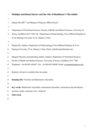 Multiple nutritional factors and the risk of Hashimoto’s Thyroiditis