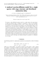 A Nonlocal Reaction-Diffusion Model for a Single Species with Stage Structure and Distributed Maturation Delay