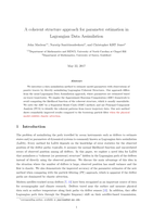 A coherent structure approach for parameter estimation in Lagrangian Data Assimilation