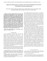 High-Gain Phased Array Antenna with End-Fire Radiation for 26 GHz Wide-Beam-Scanning Applications