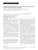 Walking Speed, Cognitive Function, and Dementia Risk in the English Longitudinal Study of Ageing