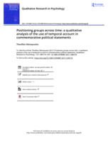Positioning groups across time: a qualitative analysis of the use of temporal account in commemorative political statements