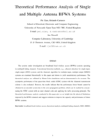Theoretical Analysis of Single and Multiple antenna FWA Systems