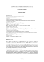 Crónica de Comercio Internacional (Enero – Junio de 2006)[International Trade Chronicle (January – June, 2006)]