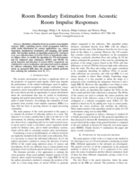 Room boundary estimation from acoustic room impulse responses