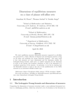 Dimensions of equilibrium measures on a class of planar self-affine sets