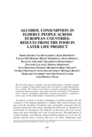 Alcohol consumption in elderly people across European Countries: Results from the Food in Later Life Project.