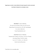 Supporting new product commercialization through managerial social ties and market knowledge development in an emerging economy