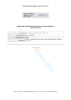 Improving identification of cancer in young people: a scoping review