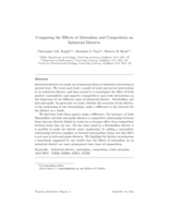 Comparing the effects of mutualism and competition on industrial districts