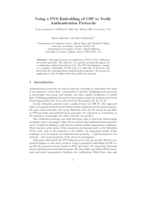 Using a PVS Embedding of CSP to Verify Authentication Protocols.