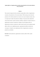 Spatial spillovers of agglomeration economies and productivity in the tourism industry: The case of the UK