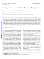 Acute ingestion of resistant starch reduces food intake in healthy adults