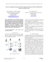Receiver operating characteristic (ROC) graph to determine the most suitable pairs analysis threshold value