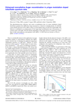 Enhanced Nonradiative Auger Recombination in P-Type Modulation Doped InAs/GaAs Quantum Dots